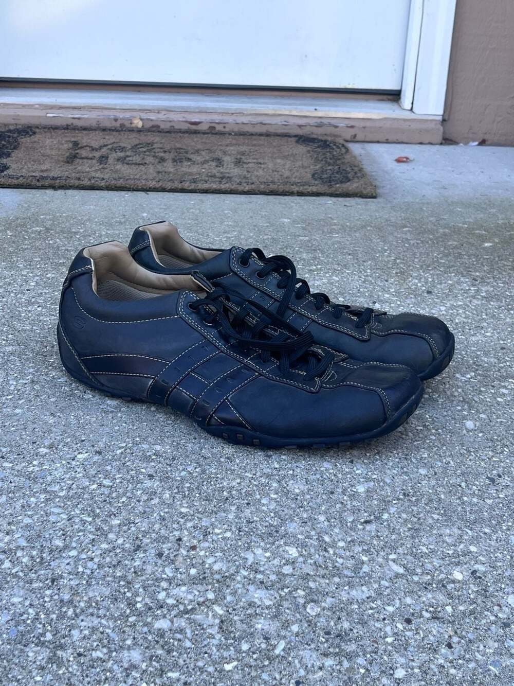 VTG Y2K 90s Skechers Citywalk Malton Casual Sneakers Black Leather Shoes